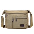 thumbnail image 1 of Canvas Bag For Men, Small Canvas Crossbody Bag Teen School Satchel Women Travel Shoulder Bag, 1 of 5