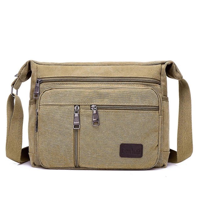 Canvas Bag For Men, Small Canvas Crossbody Bag Teen School Satchel Women Travel Shoulder Bag
