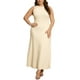 thumbnail image 2 of Vestido de suéter de talla grande Agnes Orinda para mujer con cuello redondo, sin mangas, vestido de suéter casual 1X albaricoque, 2 of 6