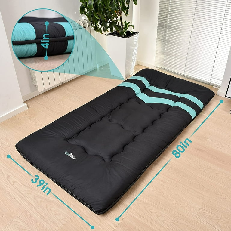 Vloermatras Futon Opvouwbare oprolbare Tatami-mat Ademend ligbed Gastenbed for campingbank Slaapmat Singe Twin Volledige koningin Zacht dik slaapmatje (Color : Yellow, Size : 120 * 200cm(2.5kg