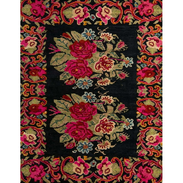 Ahgly Company Tapis Rectangulaire Abstrait Rouge Brun Lavable en Machine, 5 Pieds x 7 Pieds