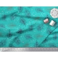 thumbnail image 3 of Soimoi Green Cotton Duck Fabric Artistic Feather Decor Fabric Printed Yard 42 Inch Wide, 3 of 3