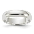 thumbnail image 6 of 925 Sterling Silver 5mm Half Round Band Ring Size 13.5, 6 of 6