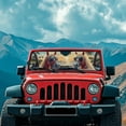 thumbnail image 3 of Uorisanigo Windshield Sun Shade Compatible with 1997-2017 Jeep Wrangler Rubicon Sahara TJ JK JKU 2/4 Doors, Foldable Horse Animal Driving Windshield Sunshade Sun Visor Blocks UV Rays, 3 of 7