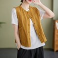 thumbnail image 1 of LOVZFMLL Cardigan for Women's Solid Color Sleeveless Round Neck Cardigan Blouse, 1 of 9