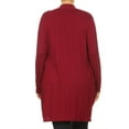 thumbnail image 4 of Women's Plus Size Casual Loose Fit Long Sleeve Midi Cardigan, 4 of 5