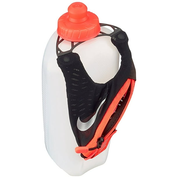 Nike Running Large Handheld Flask 20 oz Water Bottle w/ Hand Strap Pocket/Zipper