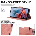 thumbnail image 4 of for Motorola Moto G Stylus 5G 2024 Case Wallet, Elegant Women Flip Folio Cover with Flower Embossed PU Leather Stand Credit Card Holders Slots Wrist Strap Phone Case for Moto G Stylus 5G 2024, Pink, 4 of 7
