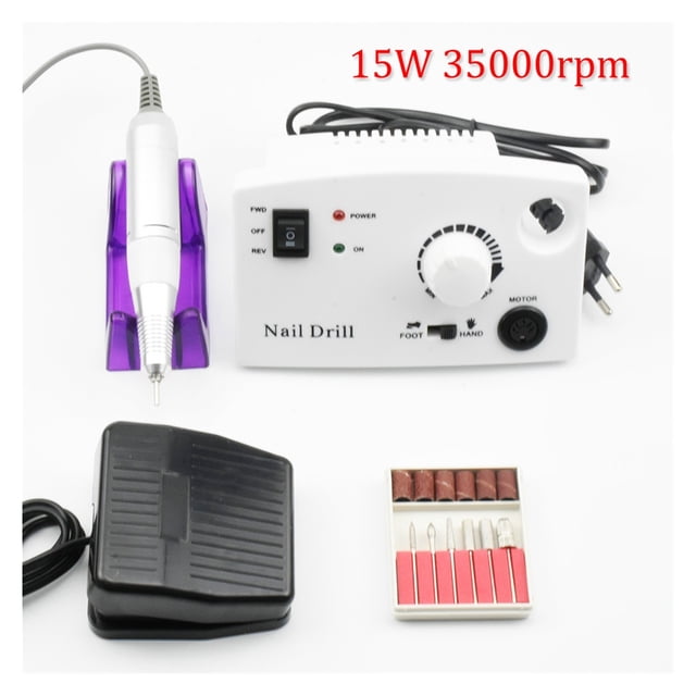 32W 35000RPM Pro Electric Nail Drill Machine Apparatus For Manicure Pedicure Files With Cutter Nail Art Drill Pen Machine Tools ,Easy to Setup