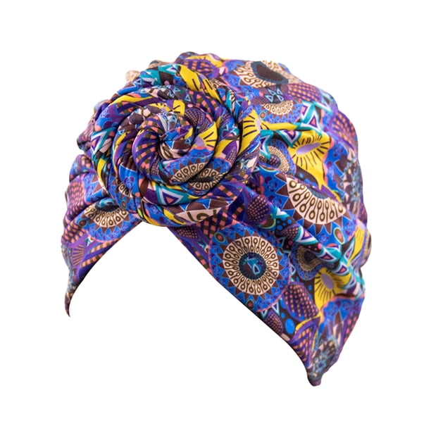 Sonducket Nudo Turbante Hijab Cruz Gorro Bohemio Estiramiento Plisado Pañuelo Sombreros Gorros Mujer Gorro Fiesta Banquete Type2 NO2