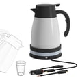 thumbnail image 3 of Hervidor Eléctrico para Automóvil, Hervidor de Agua Caliente, Acero Inoxidable de 24 V, Apagado Automático de 1200 Ml, Hervidor de Agua para Acampar a Blanco Macarena Caldera para coche, 3 of 8