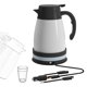 thumbnail image 3 of Hervidor Eléctrico para Automóvil, Hervidor de Agua Caliente, Acero Inoxidable de 24 V, Apagado Automático de 1200 Ml, Hervidor de Agua para Acampar a Blanco Macarena Caldera para coche, 3 of 8