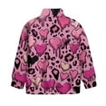 thumbnail image 5 of Uorisanigo Girls Half Zip Sweatshirt Fall Trendy Long Sleeve Pullover Crop Tops Comfortable Pink Heart Leopard Print Kids Athletic Sweatshirt Jacket Fashion Winter Clothes Outerwear, 5 of 7