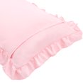 thumbnail image 5 of PiccoCasa Satin Pillowcase Ruffled Pillow Shams Set of 2, Non-Standard Pink, 5 of 8