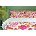 thumbnail image 4 of Ambesonne Vintage Duvet Cover Sets, Roses on Wood Backdrop, 2-Queen, Pink Orange, 4 of 7