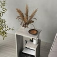 thumbnail image 3 of Tuhome Everet 25" High 3-Tier Side Table Concrete Gray - White, 3 of 9