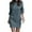 Royal Blue#026, variant on Sweater Dresses for Women Ribbed Knit Long Sleeve Casual Pleated Plain Dresses Winter Trendy Mock Neck Midi Dress Wine L