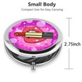 thumbnail image 4 of AOLIKAI Compact Mirror, Cute Lips Bite Lipstick Pattern Pocket Makeup Mirror, Double-Sided 2 x 1x Magnification Metal Small Folding Portable Handheld Cosmetic Mirror for Girls Women, 4 of 7