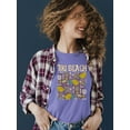 thumbnail image 2 of Tiki-Beach Hawaiian Vacation Vibes Graphic Women's T-shirt, 2 of 4
