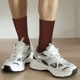 thumbnail image 6 of Rateoe Brown for Women Casual Calf Socks - Cute Crew Socks - Thin Soft Above Ankle Socks Size 5-11, 6 of 6