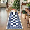 thumbnail image 3 of IDEALHOUSE 2x6ft Blue Christmas Area Rugs, Modern Washable Festive Rug, Non Slip, Soft Low Pile, Foldable, Easy Care, Vibrant Holiday Pattern, Great for Living Room, Bedroom, 3 of 7