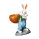 thumbnail image 5 of Estatua de conejo de Pascua, maceta, escultura decorativa de animal, hecha a mano, linda flor Blanco, 5 of 9