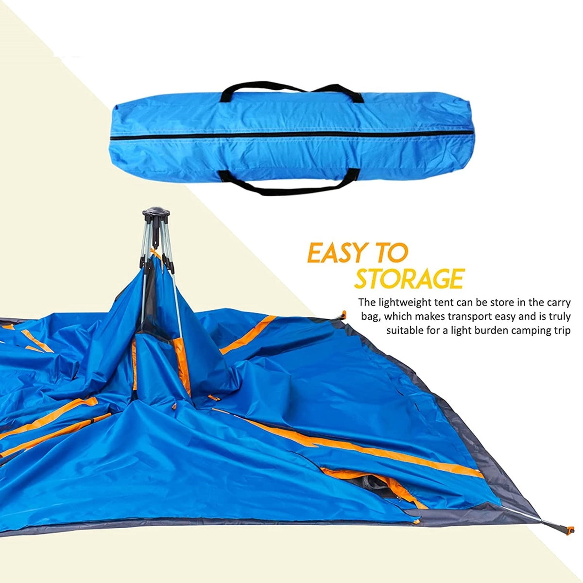 Glarewheel TNSQ-XXLBL 5-Person Pop Up Tent, Blue