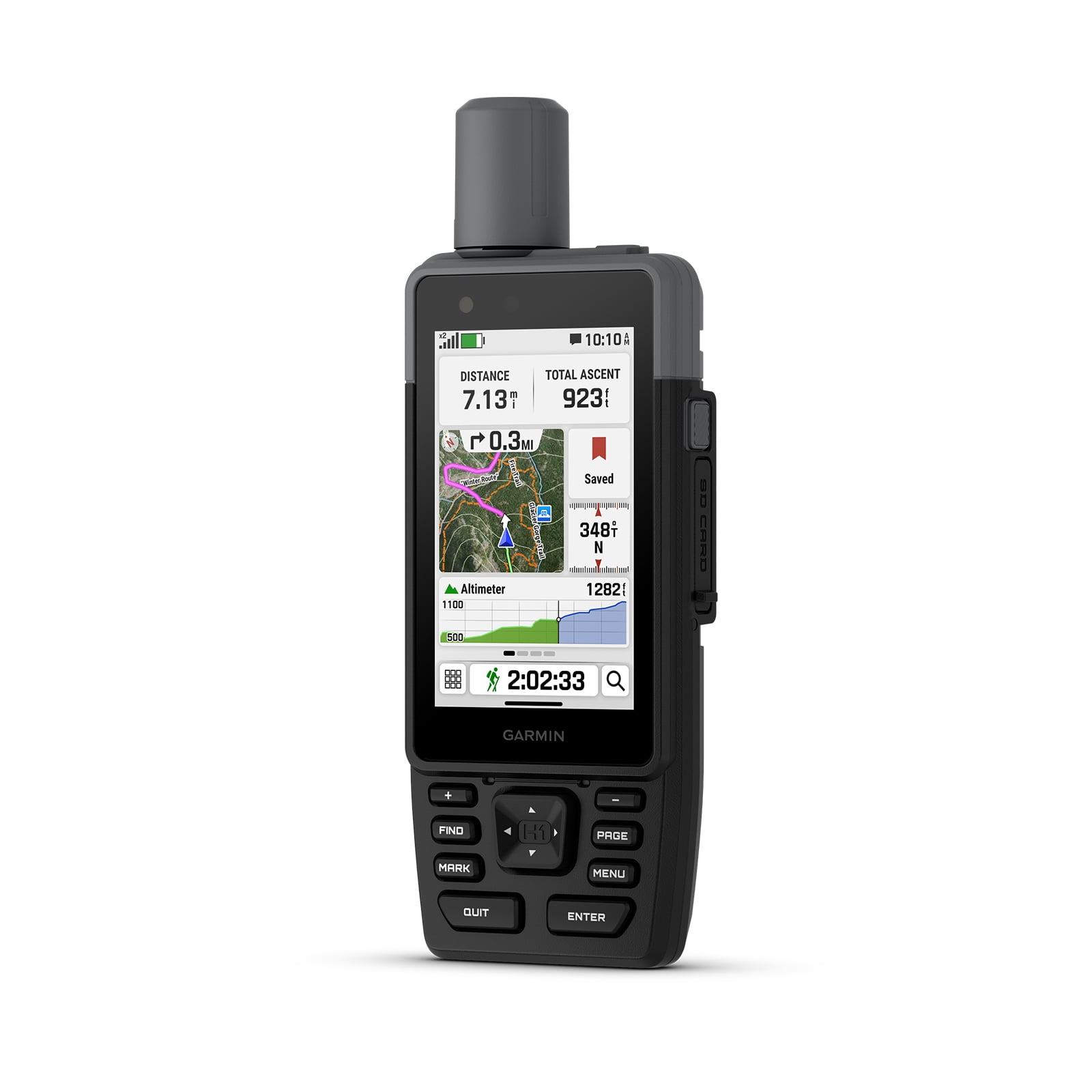 Garmin GPSMAP H1 Rugged Design Premium GPS Handheld Navigator for Hiking with Color Touchscreen and Buttons, Long Battery Life, Built-in Flashlight, Preloaded Maps Bundle