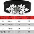 thumbnail image 5 of Zhengup Rhinestone Belt Formal Belt Women Stretch Dressy Elastic Flower Belts Fancy Plus Size Waist Accessories for Girls, 5 of 7