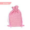 thumbnail image 3 of Bolsas de Yute Uxcell con Cordón, Sacos de Favor, Bolsas de Joyería para Regalos, Rosa, 3 of 7