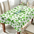 thumbnail image 4 of GZHJMY St. Patrick's Day Clover Tablecloth, Rectangle Waterproof Washable Polyester Table Cover for Picnic Dinner Holiday Party Decor, 60 x 60 Inch, 4 of 7