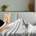 thumbnail image 3 of New York Soft Flannel Fleece Throw Blanket, Digital Drawn Brooklyn Bridge Unusual Graffiti Style Old Urban Cityscape Print, Cozy Plush for Indoor and Outdoor Use, 70" x 90", Brown White, by Ambesonne, 3 of 5