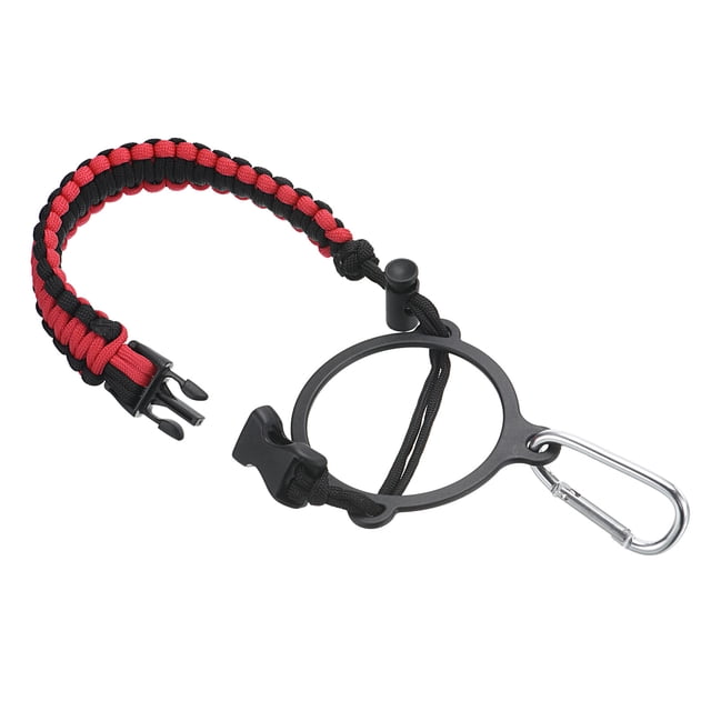 Uxcell Soporte para Botellas de Agua, Correa de Asa de Paracord Rojo, Negro
