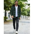 thumbnail image 4 of COOFANDY Men's Flannel Shirt Jacket Warm Quilted Lined Hooded Long Sleeve Plaid Shirt Jackets, 4 of 11