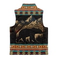 thumbnail image 5 of Uorisanigo Kids Fleece Vest Jacket Warm Sleeveless Zip Front Mountain Bear Aztec Jacket with Pockets Fall Winter Warm Outwear Age 2-12, Casual Lightweight Girls Boys Vest Jackets, 5 of 7