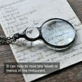 thumbnail image 3 of GJX Magnifying Glass for Reading,Portable 10X Magnifier Necklace Pendant for Women Reading Crafts Needlework Jewelry Hobbies, 3 of 7