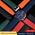 thumbnail image 2 of Correa de caucho tropical para reloj Seiko SRP777J1 de silicona suave, impermeable, transpirable, deportiva, para buceo, para hombre, 20 mm, 22 mm, 2 of 5