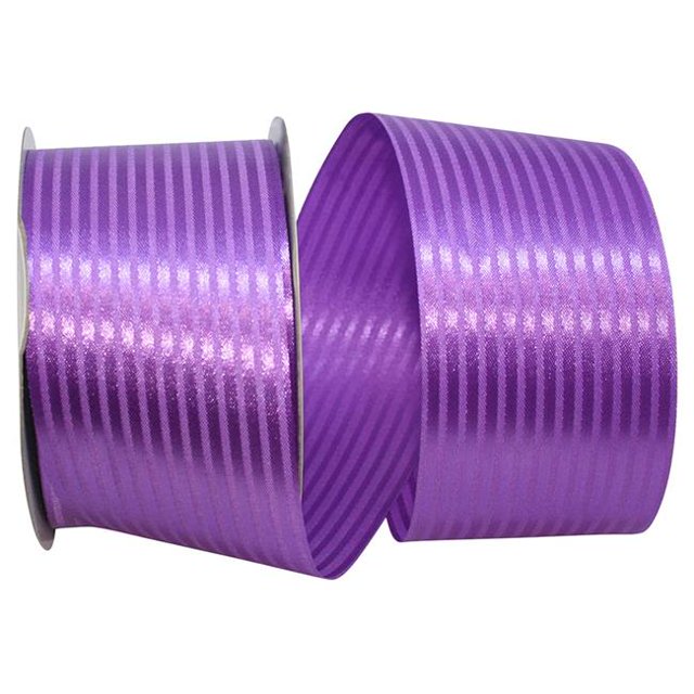Reliant Ribbon 5800-064-40K 20.5 in. 50 Yards Tux Stripe Ribbon, Purple