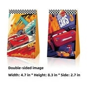 12 PCS Cars‌ Kraft Paper Goodie Bag Small Gift Bags for Cars‌ Party Supplies,Kids Birthday Game Party Kraft Paper Goodie Gift Bag Decorations