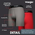 thumbnail image 4 of Wrangler Men's Boxer Briefs Cooling Stretch Nylon Underwear Boxers, Assorted Red, 3 Pack, 3XL, 4 of 9