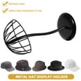 thumbnail image 3 of KALLORY Organizador De Sombreros Resistente De Hierro Negro Para Exhibición En Baños Y Espacios Comerciales, 3 of 7
