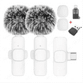 thumbnail image 2 of Microphone Lavalier Sans Fil Portable Enregistrement Audio Vidéo Mini Microphone pour Caméra Android Téléphone de Jeu en Direct, 2 of 6
