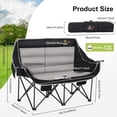 thumbnail image 3 of Nice C Heated Chair, Heated Camping Chair, Heated Camping Chairs for Adults, Double Camping Chair, Oversized Camping Loveseat w/Cupholders, Cooler Bag, Back Storage Pocket, Dual Power Banks Included, 3 of 9