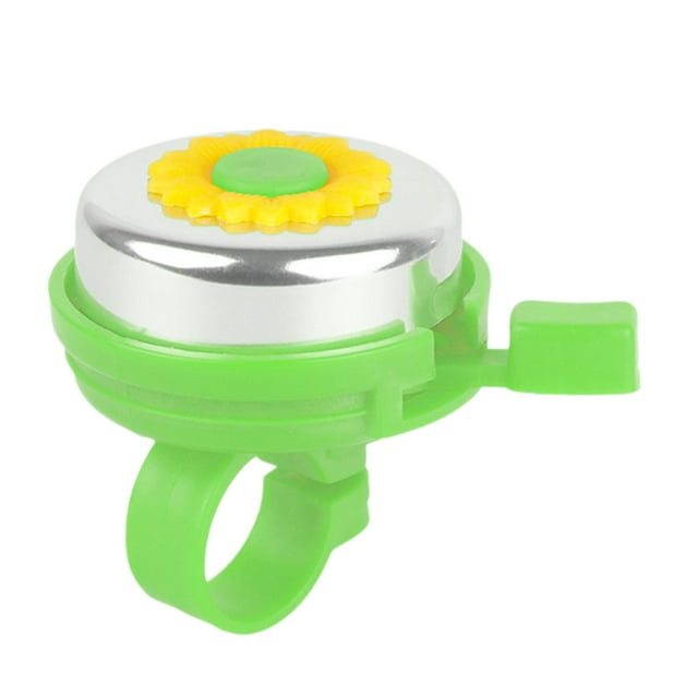 Timbre de bicicleta con forma de flor para niños, adorable y fuerte sonido de timbre, timbre de bicicleta para niños Verde