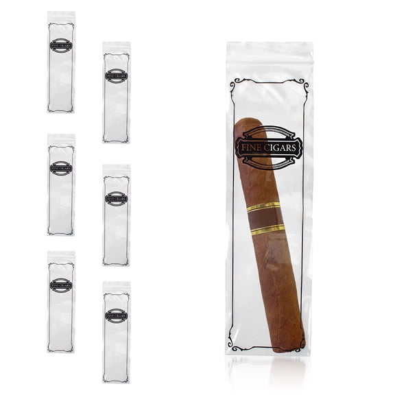 Poly Zipper Cigar Bag Clear Plastic Reclosable Tamper-Proof 1000 count 3 x 10 in 2 mil