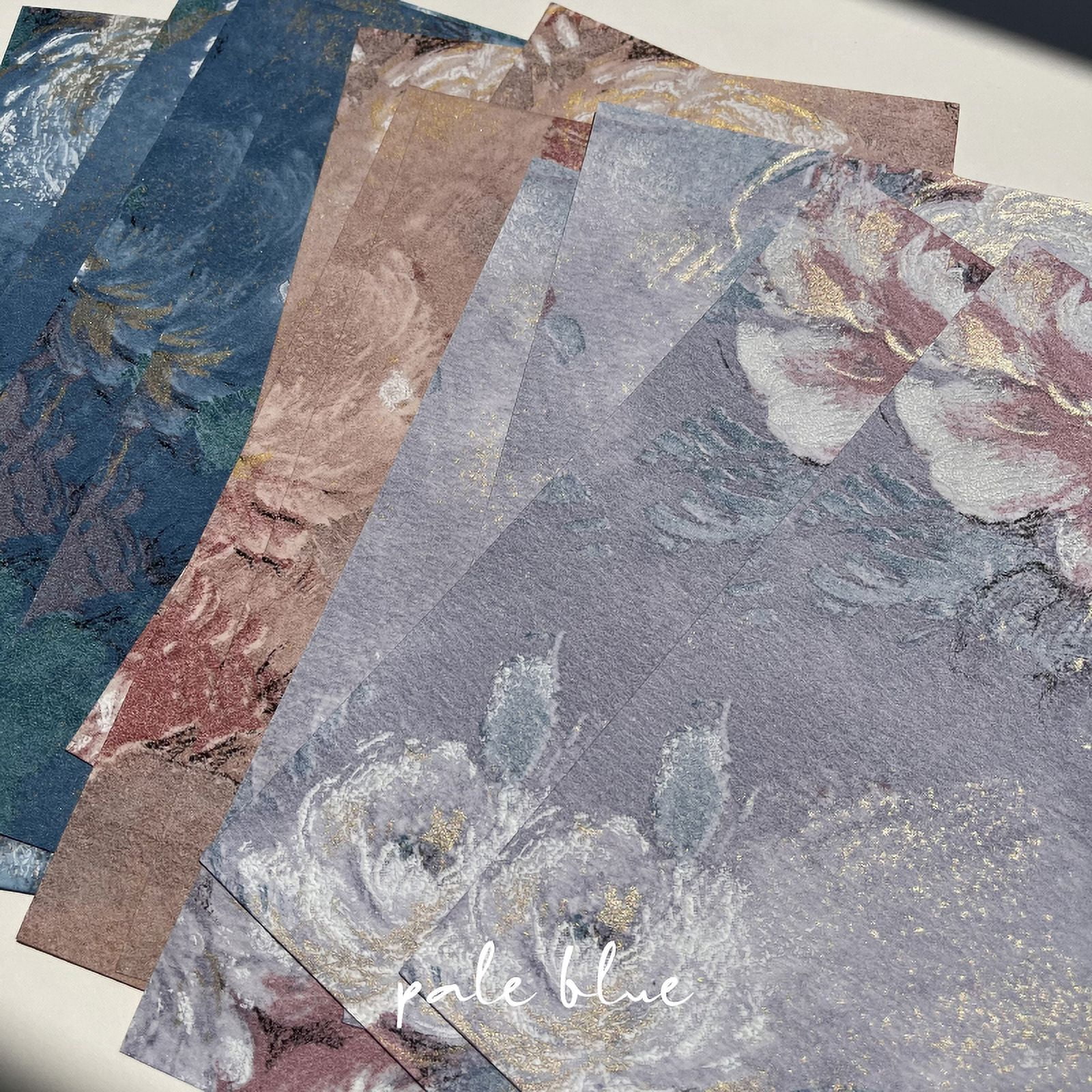 15 Sheets Oil Painting Style Background Paper - A5 Size Junk Journal and Scrapbook DIY Material
