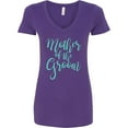 thumbnail image 3 of Inktastic Wedding Mother of the Groom in Teal Women's V-Neck T-Shirt, 3 of 5