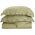thumbnail image 1 of 300-Thread Count 100% Egyptian Cotton Lightweight Solid Duvet Cover Set Sage / Full/Queen, 1 of 1