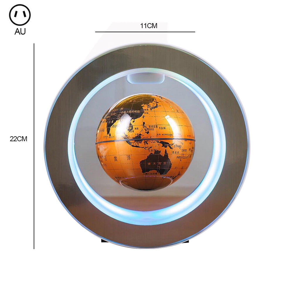Magic Round Floating Globe World Map Magnetic Levitation LED Light Anti Gravity 