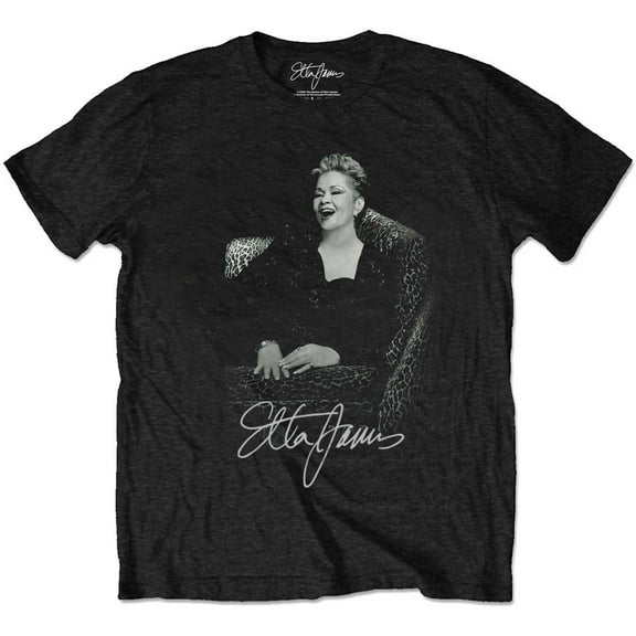 Etta James Unisex T-Shirt Etta Seated (Small)